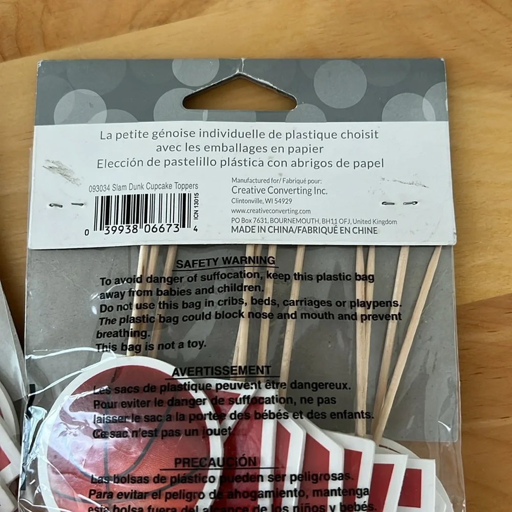 Slam Dunk basketball cupcake toppers